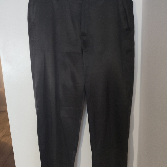 GAP Black Women's Satin  girlfriend Cropped Pants size 10r #206 - Picture 2 of 3